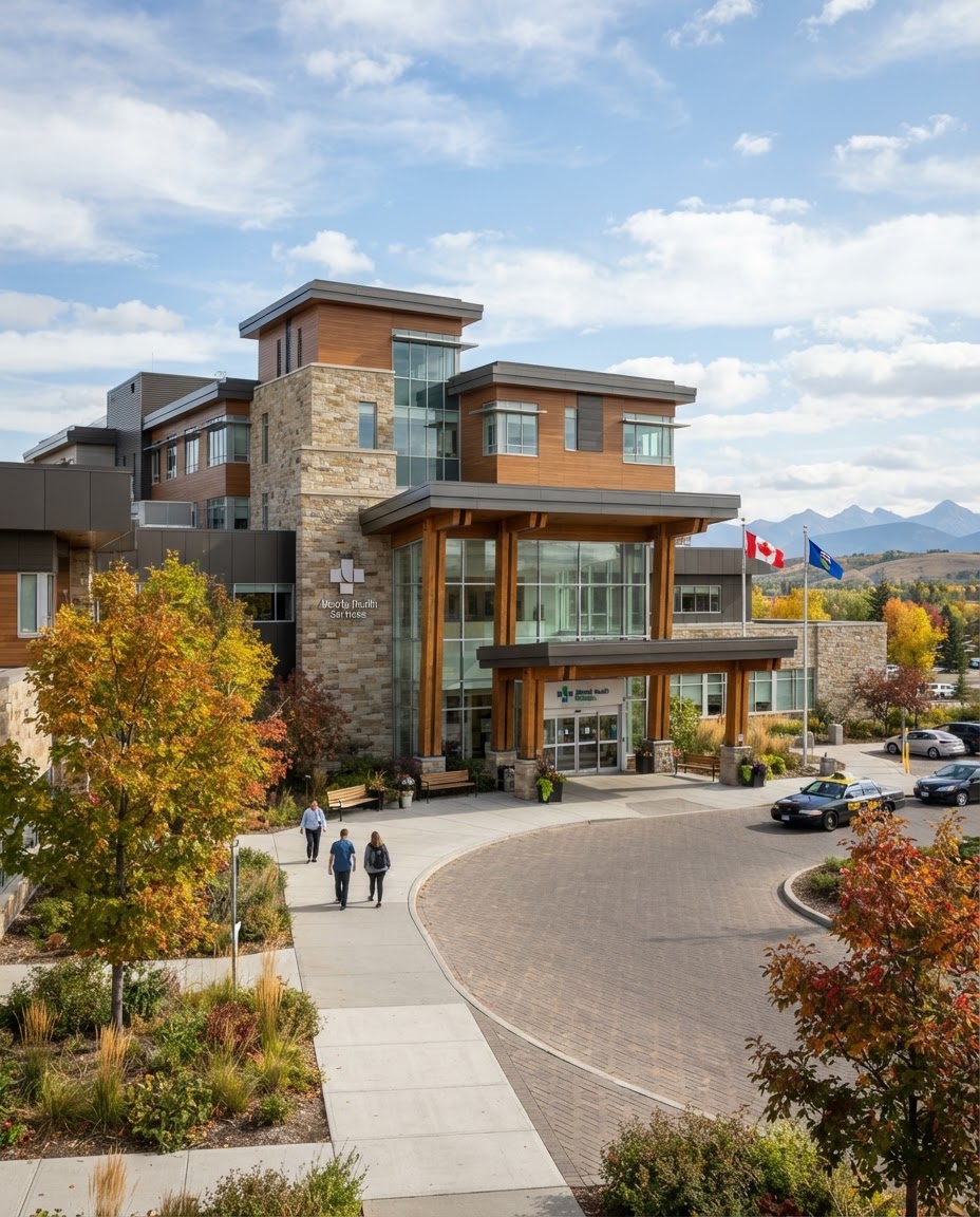 Exterior of an Alberta hospital or health centre